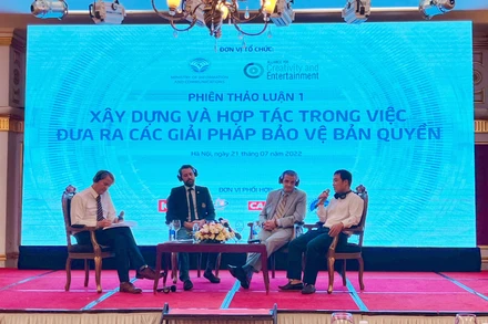 Một Hội thảo chuyên đề do Liên minh Sáng tạo và Giải trí (ACE) phối hợp Bộ Thông tin và Truyền thông tổ chức. (Ảnh: Mỹ Hạnh) 