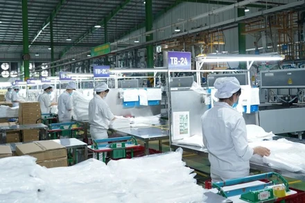 Một dây chuyền sản xuất xanh trong nhà máy ở Hải Dương. (Ảnh: PV)