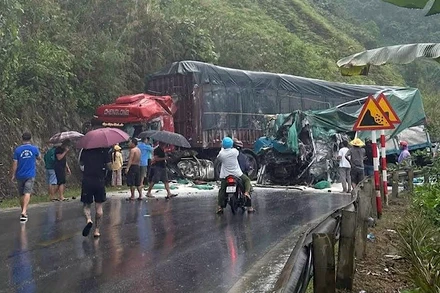 Hiện trường xảy ra vụ tai nạn.