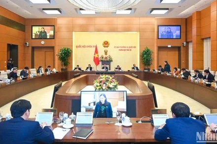 Quang cảnh Phiên họp thứ 28 của Ủy ban Thường vụ Quốc hội. (Ảnh: DUY LINH)