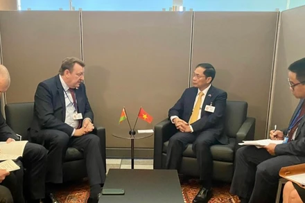 Bộ trưởng Bùi Thanh Sơn tiếp Bộ trưởng Ngoại giao Belarus Sergei Aleinik.