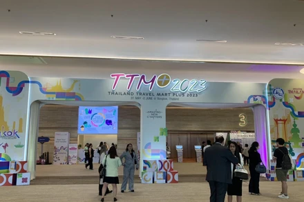 Hội chợ du lịch Thailand Travel Mart Plus đang được tổ chức tại thủ đô Bangkok, Thái Lan. (Ảnh: Bưu điện Bangkok)