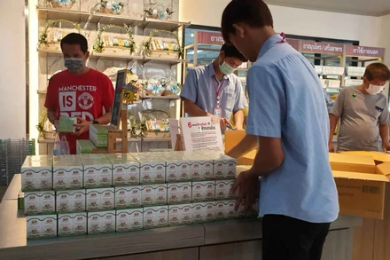 Thuốc Fah Talai Jone bào chế từ thảo mộc đã được Thái Lan sử dụng để điều trị các bệnh nhân Covid-19 nhẹ. (Ảnh: Bưu điện Bangkok)