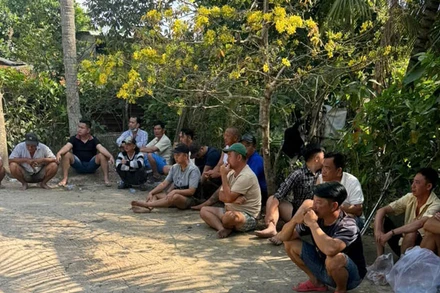 Tụ điểm đá gà ăn thua bằng tiền được cơ quan công an triệt xóa.