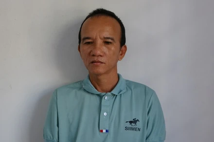 Đối tượng Hồ Văn Long tại cơ quan công an.