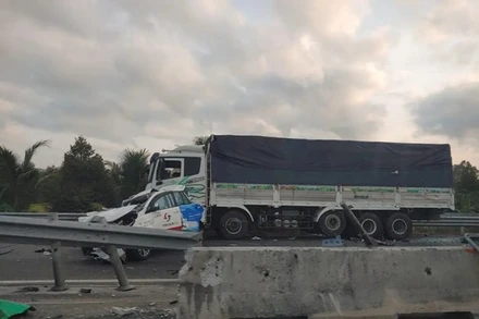 Hiện trường vụ tai nạn.