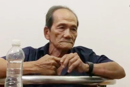 Đối tượng Huỳnh Văn Tâm tại cơ quan công an.