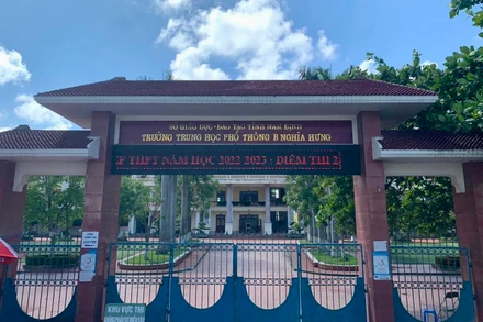 Trường trung học phổ thông B Nghĩa Hưng, huyện Nghĩa Hưng (Nam Định).