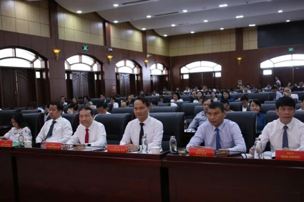 Quang cảnh Hội nghị Tổng kết 10 năm thực hiện Chỉ thị số 40-CT/TW ngày 22/11/2014 của Ban Bí thư Trung ương Đảng về tăng cường sự lãnh đạo của Đảng đối với tín dụng chính sách xã hội.