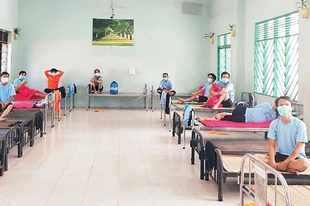 Người lang thang, cơ nhỡ ở TP Hồ Chí Minh được chăm sóc tại cơ sở Bảo trợ xã hội Bình Ðức (tỉnh Bình Phước). Ảnh: Võ Lê