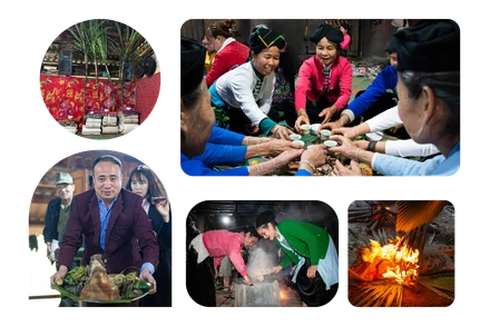 [Ảnh] Nét đẹp Đà Bắc trong Lễ cúng đón Tết của người Tày