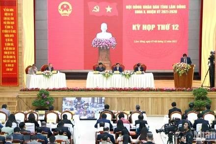 Kỳ họp thứ 12, kỳ họp thường lệ cuối năm, Hội đồng nhân dân tỉnh Lâm Đồng khóa 10, nhiệm kỳ 2021-2026, khai mạc sáng 7/12.