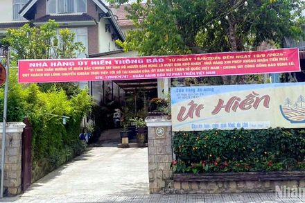 "Thông điệp" được nhà hàng Út Hiền, thành phố Đà Lạt chuyển tải đến thực khách.