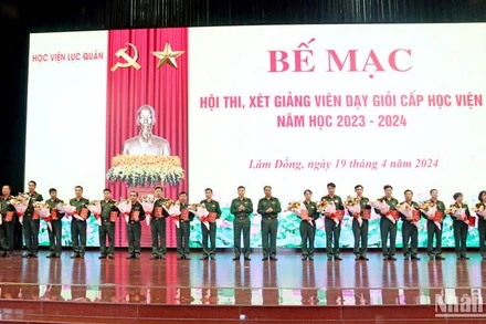 Học viện Lục quân công nhận 20 giảng viên đạt danh hiệu Giảng viên dạy giỏi cấp học viện, năm học 2023-2024.