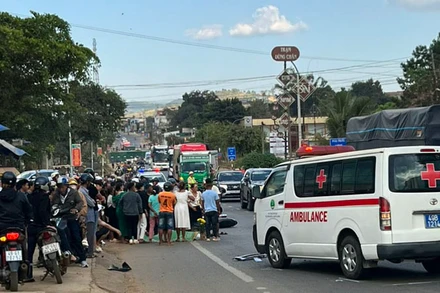 Hiện trường vụ tai nạn.