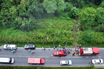 Vụ việc xảy ra trên Quốc lộ 20, đoạn qua đèo Bảo Lộc, tỉnh Lâm Đồng.