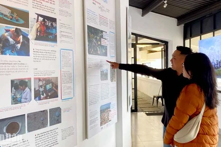 Không gian triển lãm "Nhựa: ô nhiễm và giải pháp" tại Phố Bên Đồi, thành phố Đà Lạt.