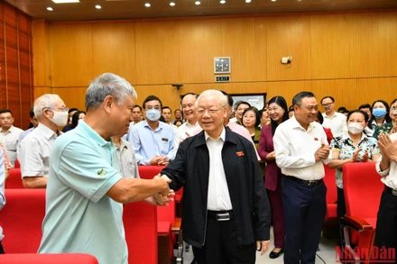 Tổng Bí thư Nguyễn Phú Trọng với cử tri Thành phố Hà Nội.
