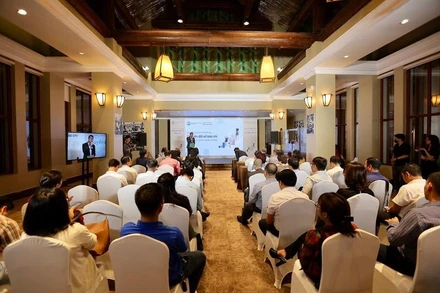 Toàn cảnh Lễ tổng kết Chương trình đào tạo Chuyển đổi số báo chí chiều 18/11.