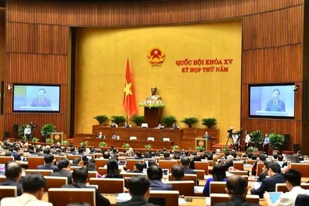 Toàn cảnh phiên khai mạc Kỳ họp thứ 5, Quốc hội khóa XV. (Ảnh: ĐĂNG KHOA)