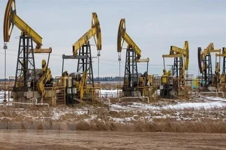 Hệ thống bơm tại mỏ dầu Rosneft, Nga.(Ảnh: Getty Images/TTXVN)