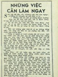 Những việc cần làm ngay (Bài 14)