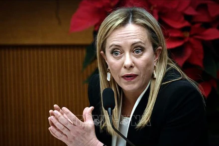 Thủ tướng Italia Giorgia Meloni. (Ảnh: Reuters/TTXVN)