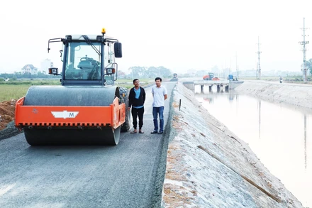 Huyện Mỹ Đức đầu tư 80 tỷ cải tạo kênh Cầu Gỗ - Sâu Gia, đoạn Phù Lưu Tế. (Ảnh: Báo Hà Nội mới)