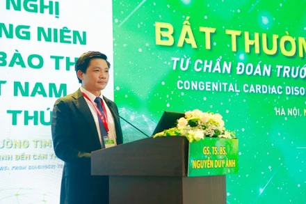 Giáo sư, Tiến sĩ Nguyễn Duy Ánh, Giám đốc Bệnh viện Phụ sản Hà Nội, chia sẻ thông tin về bệnh tim bẩm sinh tại Việt Nam.