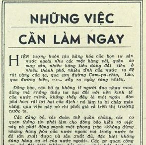 Những việc cần làm ngay (Bài 19)