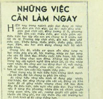 Những việc cần làm ngay (Bài 15)