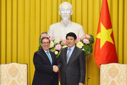 Chủ tịch nước Lương cường tiếp Bộ trưởng Ngoại giao Cuba Bruno Rodriguez Parrilla