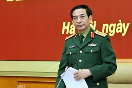 Đại tướng Phan Văn Giang phát biểu tại hội nghị. (Ảnh: chinhphu.vn)