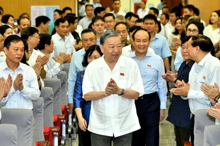 Tổng Bí thư Tô Lâm và các đại biểu dự hội nghị. (Ảnh: ĐĂNG KHOA)