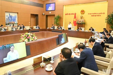 Quang cảnh Phiên họp thứ 43 của Ủy ban Thường vụ Quốc hội. (Ảnh: DUY LINH)