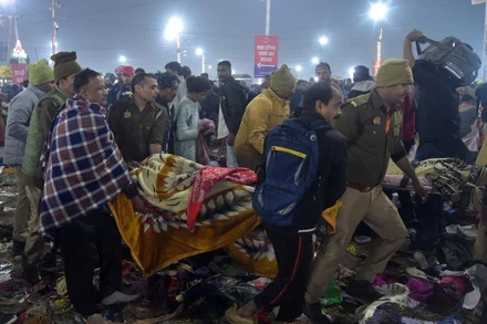 Ảnh minh hoạ một vụ giẫm đạp ở Prayagraj, bang Uttar Pradesh, miền bắc Ấn Độ. (Nguồn: Tân Hoa xã)