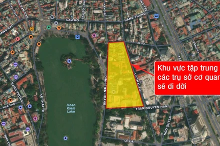 [Infographic] 11 trụ sở cơ quan sẽ di dời khỏi khu vực hồ Hoàn Kiếm