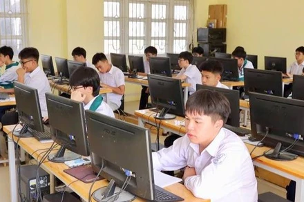 Học sinh Trường THPT Ngô Sĩ Liên, Bắc Giang tham gia khảo sát chính thức PISA 2025 (Ảnh: Bộ Giáo dục và Đào tạo) 