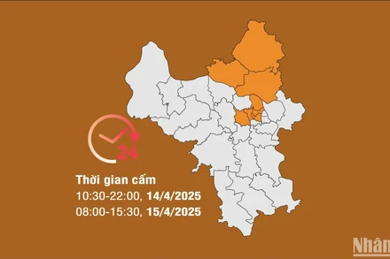 [Infographic] Hà Nội phân luồng giao thông trong ngày 14-15/4