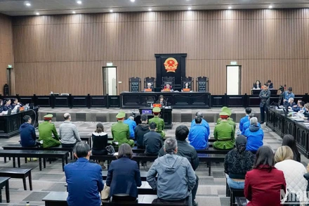 Một phiên xét xử tại Toà án nhân dân thành phố Hà Nội.