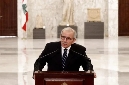 Thủ tướng mới của Liban Nawaf Salam phát biểu tại Beirut. (Ảnh: THX/TTXVN)