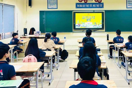 (Ảnh: Trường THCS Chu Văn An, quận Long Biên, Hà Nội)