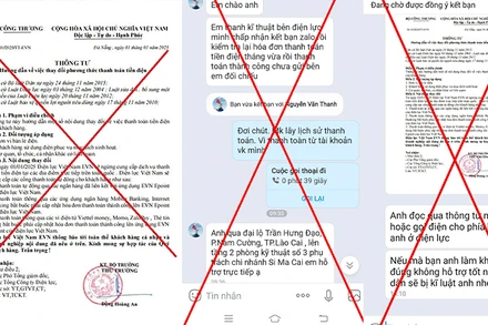 Mạo danh nhân viên điện lực Lào Cai gửi công văn và tin nhắn để lừa đảo người dân.