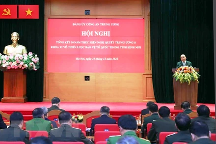 Chủ tịch nước Nguyễn Xuân Phúc phát biểu chỉ đạo.