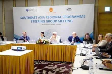 Trợ lý Bộ trưởng Ngoại giao Nguyễn Minh Hằng và Đại sứ, Trưởng Phái đoàn Australia tại OECD Brendan Pearson đã đồng chủ trì cuộc họp. (Ảnh: Báo Thế giới và Việt Nam)