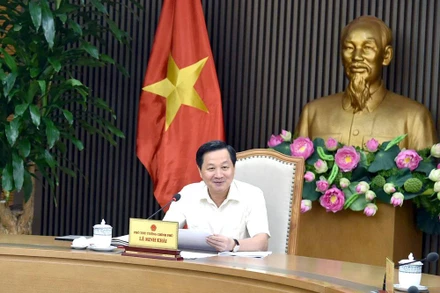 Phó Thủ tướng Lê Minh Khái chủ trì phiên họp của Ban Chỉ đạo. (Ảnh: VGP)