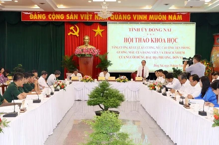 Hội thảo tăng cường kỷ luật, kỷ cương do Tỉnh ủy Đồng Nai tổ chức vào ngày 30/5/2022. (Ảnh minh họa)