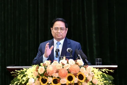 Thủ tướng Phạm Minh Chính phát biểu chỉ đạo hội nghị. 