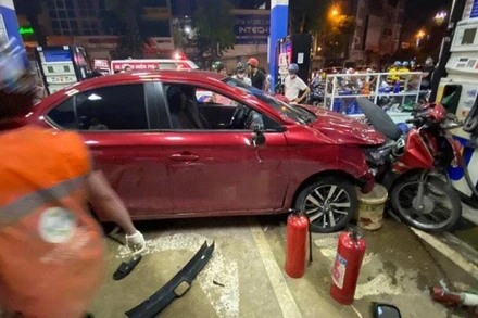 Hiện trường vụ tai nạn.