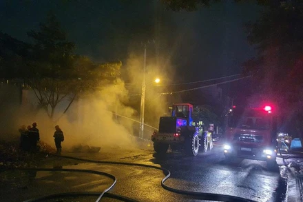 Hiện trường vụ cháy.